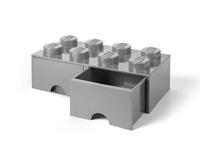 LEGO® 8-nastainen kivenharmaa säilytyspalikkalaatikko