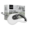 Flexikoppel för hund - 5 meter flexibelt hundkoppel - 360 graders non-slip handtag - Tuggsäkert - För hundar upp till 40 kg