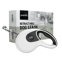 Flexikoppel för hund - 5 meter flexibelt hundkoppel - 360 graders non-slip handtag - Tuggsäkert - För hundar upp till 40 kg