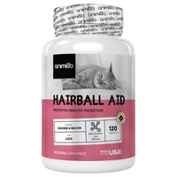 Hairball Aid - Naturligt hårbollslösande tabletter med psylliumfrö för katter - 120 tabletter