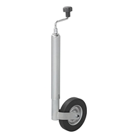 Jockeyhjul 48mm falg metall med gummidack 200x50mm 