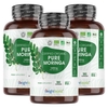 100% Organic Moringa Capsules - Renewing Natural Supplement - 180 Capsules,  1650mg Strength - 3 Pack