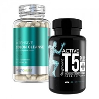 Active T5 Plus & Intensive Colon Cleanse - Kombipack för detox & viktminskning - Kosttillskott för fettförbränning och detox