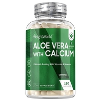 Aloe Vera med Kalcium - Växtbaserat tillskott för kroppslig balans - - 180 Kapslar