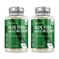 Aloe Vera med Kalcium - Växtbaserat tillskott för kroppslig balans - - 360 Kapslar - 2-pack