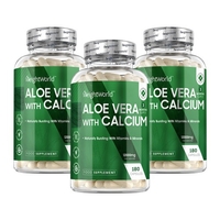 Aloe Vera med Kalcium - Växtbaserat tillskott för kroppslig balans - - 540 Kapslar - 3-pack