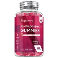 Ashwagandha Gummies 600mg,  120st - Kosttillskott i vingummiform med smaskig hallonsmak