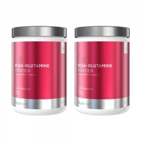 BCAA Glutamine Powder 728 g - Kosttillskott for muskelmassa och styrka - Hallonsmak - 2 Pack