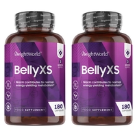 Belly XS – Naturliga viktminskningstabletter med fokus på fett vid magen. Veganvänlig formula. Med koffein,  grönt te & guarana. 120 kapslar,  2 pack