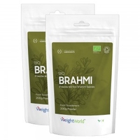 Bio Brahmi Powder 400 g - Ekologisk ayurvedisk ört för avslappning,  hjärnhälsa,  frisk hy och blodcirkulation - 2-Pack Spara 5 %