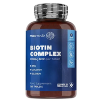 Biotin Komplex Tabletter,  10000 mcg - Kosttillskott för friskt hår och välbefinnande - 100% Nöjdhetsgaranti