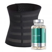 Detox & Toning Pack - Waist Trainer(svart,  beige,  S,  M, L & XL) & Detox Tone (60 kapslar)