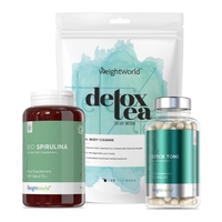 Detox Bundle - Natural Cleansing & Energizing Pack - Inkluderar Detox Tone,  Detox Tea & Bio Spirulina Alge Powder Supplements -