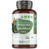 Ekologisk Spirulina & Chlorella 1500 mg,  180 kapslar - Veganskt alternativ till fiskolja med Omega-3
