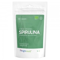 Ekologiskt spirulina pulver - Rent superfood-pulver fran alger - Super Spirulina Powder 200 g - Veganskt tillskott