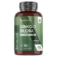 Ginkgo Biloba Komplex,  365 tabletter - Med rysk rot (sibirisk ginseng)