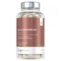 Glukomannan med vitamin B6 och Krom - Aptitdampande kosttillskott mot problem med hunger och sotsug - Intensivt 10-dagarsprogram - 60 kapslar