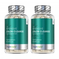 Intensive Colon Cleanse - 20 Dagars Detox mot forstoppning - Tarmskoljning - 120 kapslar - 2 pack