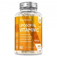 Liposomal Vitamin C kapslar - Maximal styrka på 1000mg för bättre immunförsvar och allmän hälsa. 180 glutenfria & sockerfria kapslar.