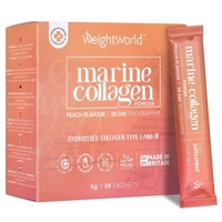 Marine Collagen Powder - För ben- och ledhälsan & ungdomlig hud - Med persikosmak - Potent portionsstyrka på 2, 600mg per dag - Endast 10