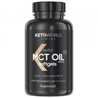 MCT Oil Softgels - Tillskott for ketodieten - Rena ketovanliga kapslar for vikthantering - Innehaller energitata C8- och C10-fettsyror - 1200mg formel