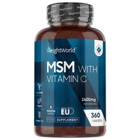 MSM-tabletter med C-vitamintillskott 2400 mg,  360 tabletter - Kosttillskott för skelett och leder