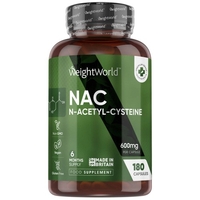 NAC N-acetylcystein,  600mg,  180 kapslar - Tillskott för immunförsvaret och leverhälsa