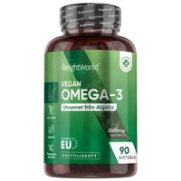 Vegansk Omega 3 2000 mg,  90 softgels - Omega-3 från algolja - WeightWorld