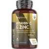 Vitamin C + Zinktabletter 1000 mg,  180 st - Öka immunförsvaret och energin - 100% Nöjdhetsgaranti