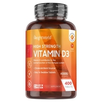 Vitamin D3 4000IU I400 vitamin D-tabletter för mer än ett års förbrukning I Förstklassig källa till kolekalciferol I Laktos- & Glutenfri