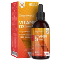 Vitamin D3– Naturligt tillskott för välmående –Kraftfull 2000IU Vitamin D3 per portion – Högkoncentrerat - 100 ml