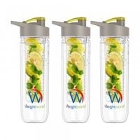 WeightWorld Fruit Infuser Bottle 800ml - BPA-fri - Gor eget smaksatt vatten med frukter och bar - 3 pack.