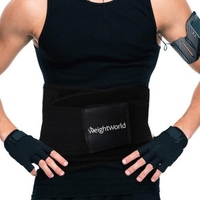 Weightworld Sweat Belt - Svart (Large) - Svettbälte - Skapar en bastulik effekt vid träning - Slitstarkt men lätt premiummaterial - Bekvämt att bära