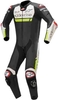 Alpinestars Missile Ignition Ett stycke motorcykel läder kostym Svart Vit Gul 58