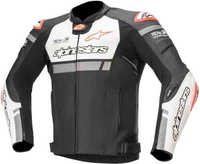 Alpinestars Missile Ignition Motorcykel skinnjacka Svart Vit 60