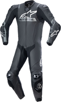 Alpinestars Missile V2 Ward perforerad One Piece Motorcykel Läder Kostym,  svart-grå,  storlek 48 för män