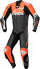Alpinestars Missile V2 Ward perforerad One Piece Motorcykel Läder Kostym,  svart-röd,  storlek 50 för män