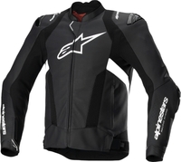 Alpinestars Missile V3 Airflow perforerad motorcykel läderjacka,  svart-vit,  storlek 52 för män