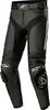 Alpinestars Missile V3 Motorcykel Läder Byxor,  svart-vit,  storlek 52 för män