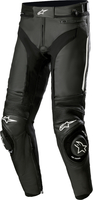 Alpinestars Missile V3 Motorcykel Läder Byxor,  svart-vit,  storlek 52 för män