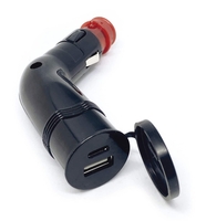 BAAS bike parts Vinklad USB-laddare,  röd