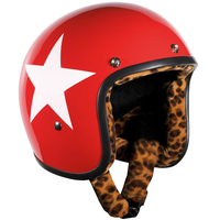 Bandit Jet Star Leo Jet hjälm,  röd,  storlek 2XL för kvinnor