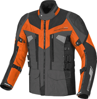Berik Striker vattentät 3in1 motorcykel textil jacka,  svart-grå-orange,  storlek 54 för män