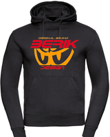 Berik The New Eye Munktröja,  svart-röd-orange,  storlek S för män