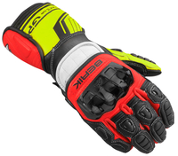 Berik Track Pro Motorcykelhandskar,  svart-röd-gul,  storlek 3XL