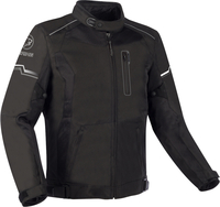 Bering Astro vattentät Textil Motorcykel Jacka,  svart-grå,  storlek 3XL för män
