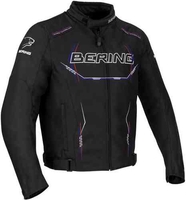 Bering Forcio Motorcykel textil jacka Svart Vit Röd Blå XL