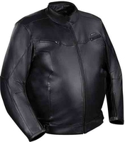 Bering Gringo Stor storlek motorcykel läder jacka Svart 2XL
