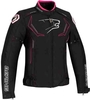Bering Guardian Kvinnors motorcykel textil jacka Svart Vit Rosa 48