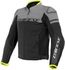 Dainese Agile Motorcykel skinn jacka,  svart-grå,  storlek 58